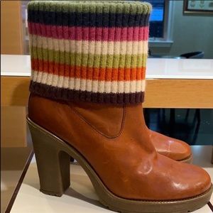 Coach leather booties - used